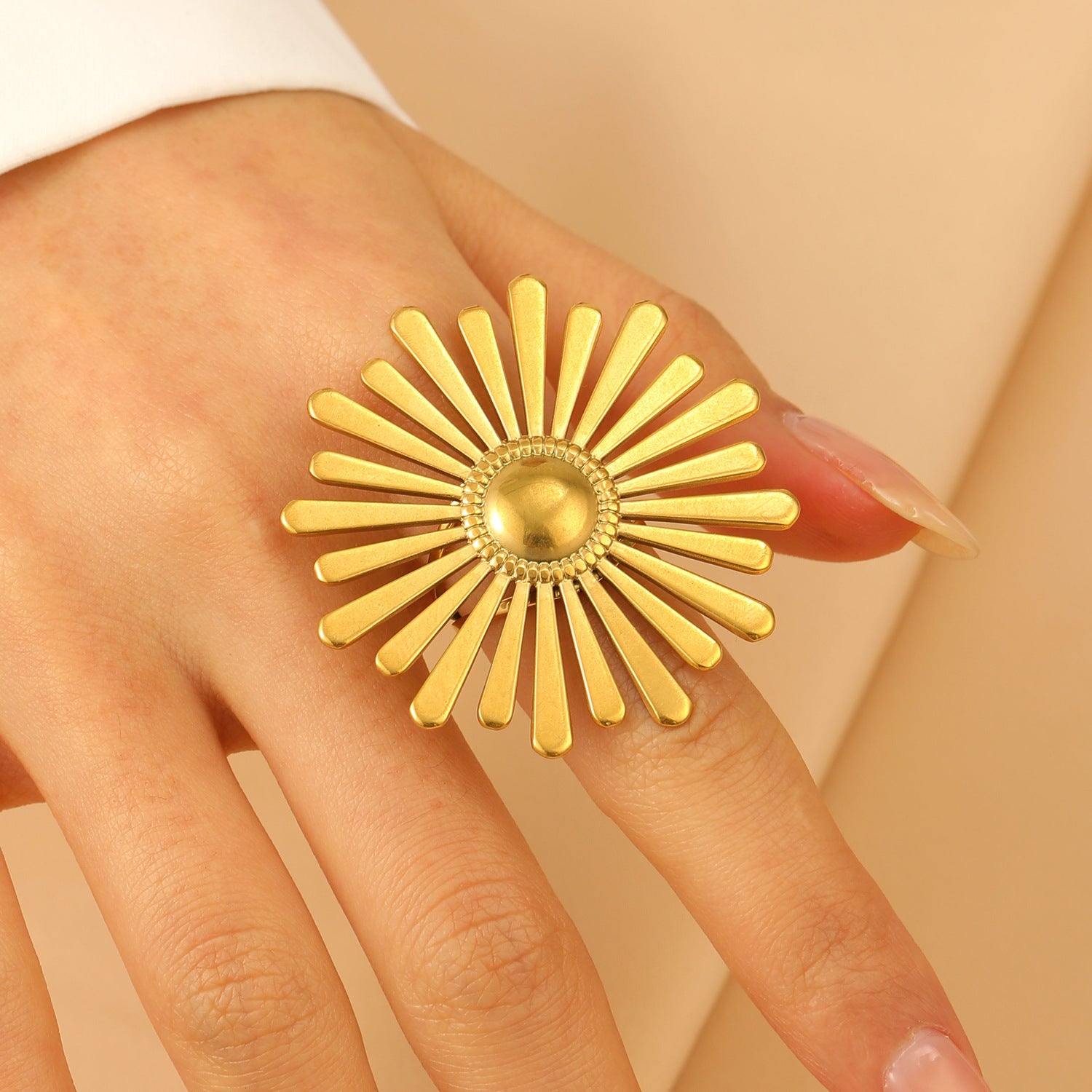 Wholesale Vintage glossy texture ring